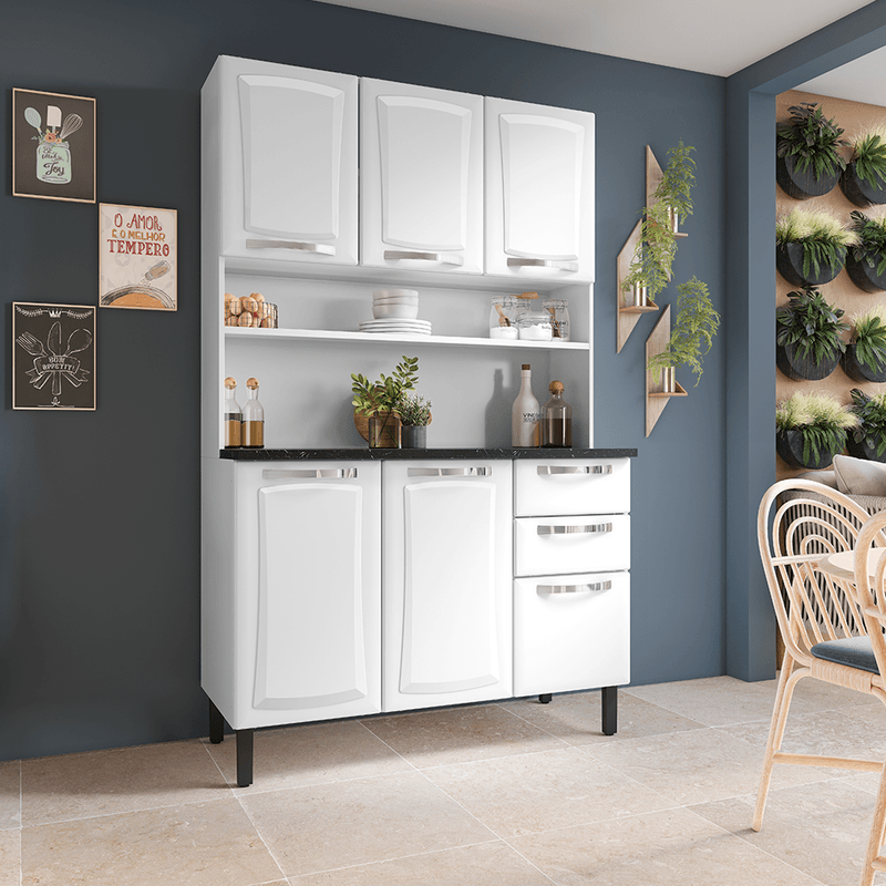 Kit de Cozinha Em Aço Itatiaia Rose 6P/2G - Branco