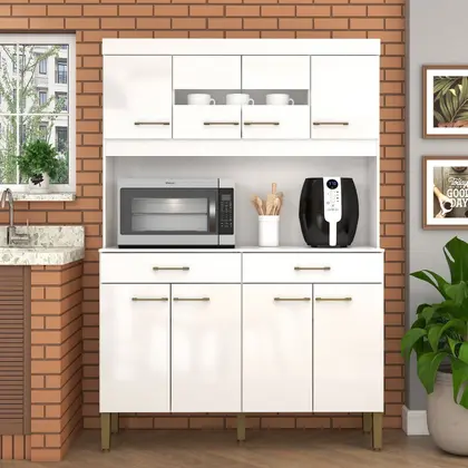 Kit de Cozinha Fellicci Laura 8P/2G - Branco