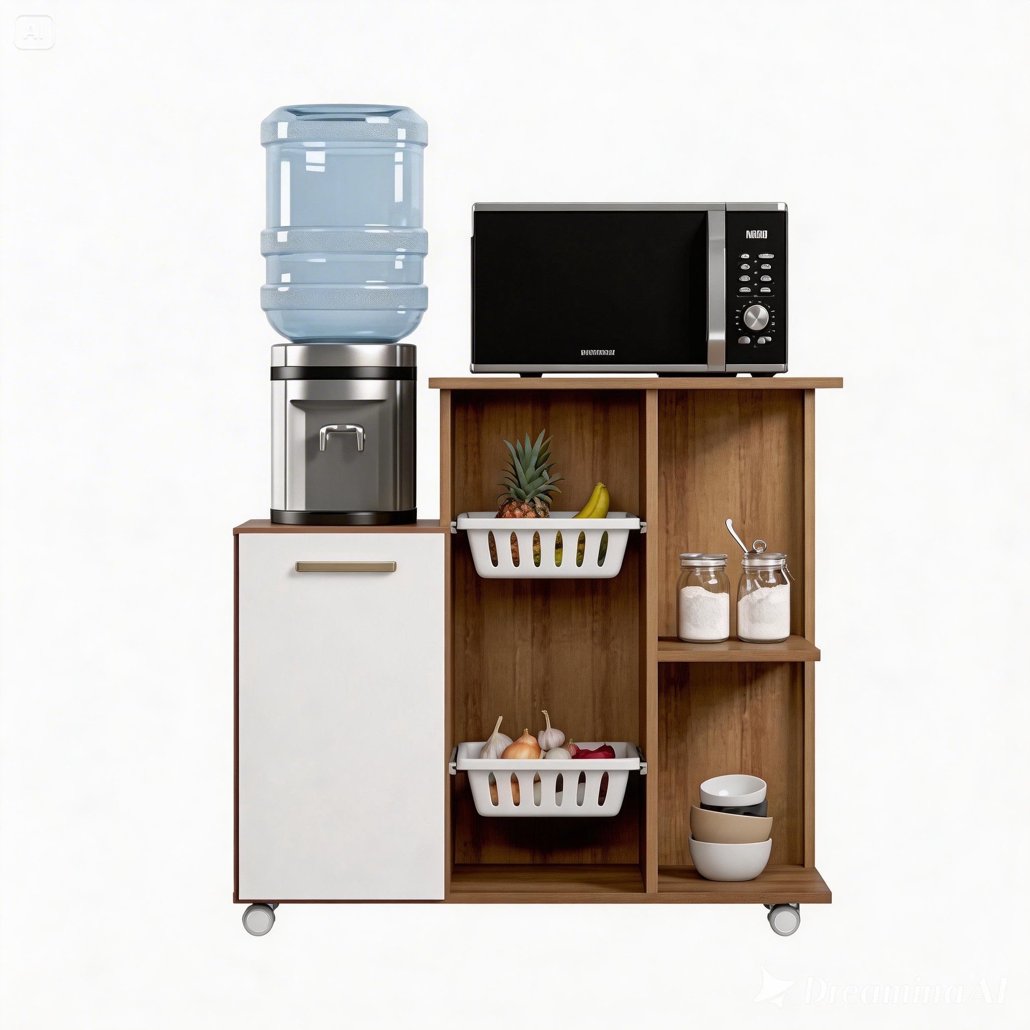 Fruteira multiuso Clara Madine - Mel/Branco